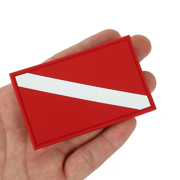 Utomhus PVC Scuba Diving Flagga Patch Dykare Down Backpack Badge Ersättningstillbehör