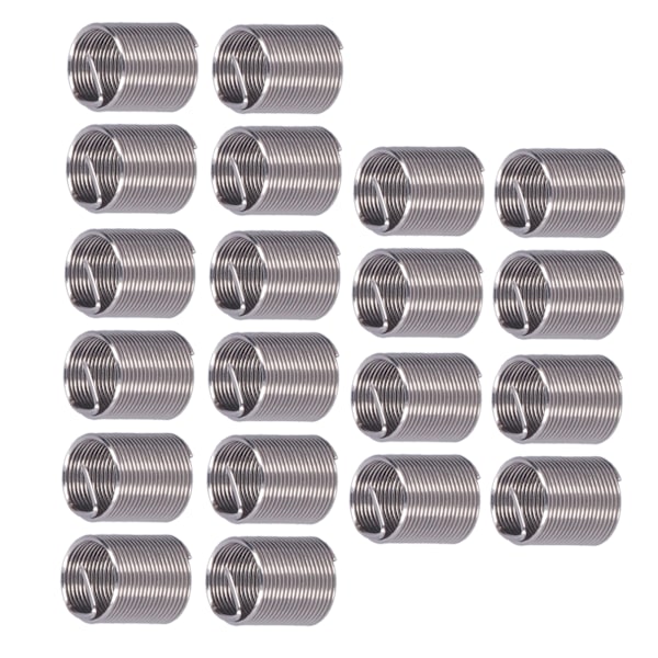 20 stk trådgevindindsats M12 x 1 gevind reparation Reducer møtrik Spiral Circle Extension Tool2D