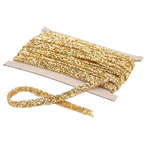 10 meter 1 cm guld strassband självhäftande DIY kristall strassband för sömnad DIY hantverk