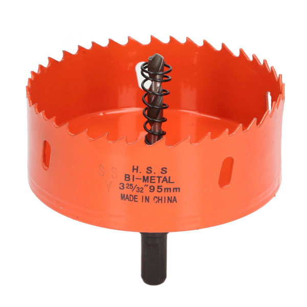 Bimetal Hole Saw HSS with Heavy Duty Arbor for Cornhole Boards Wood PVC Metal Power Drill Parts 3 25/32in(95mm)