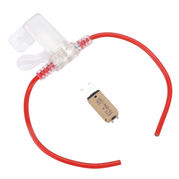 31,5 cm bilsikringholder 12AWG vandtæt med manuel nulstilling 5A sikring TPE+ PVC til RV Yacht Trunk