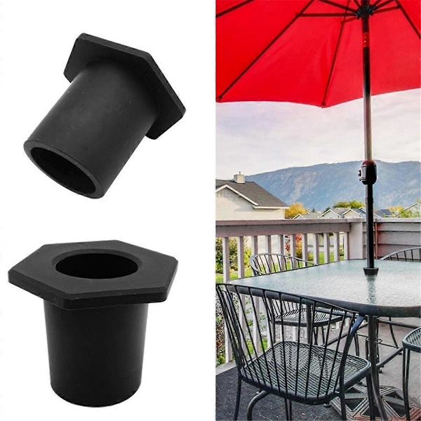 Gummi Paraply Kegle Ring Hul Prop til Terrasse Paraply Ramme Sort