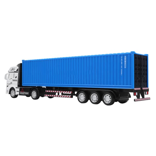 1: 48 Legeret Container Lastbil Model Legetøj Høj Simulation Børn Billegetøj KøretøjBlå Container Lastbil Model