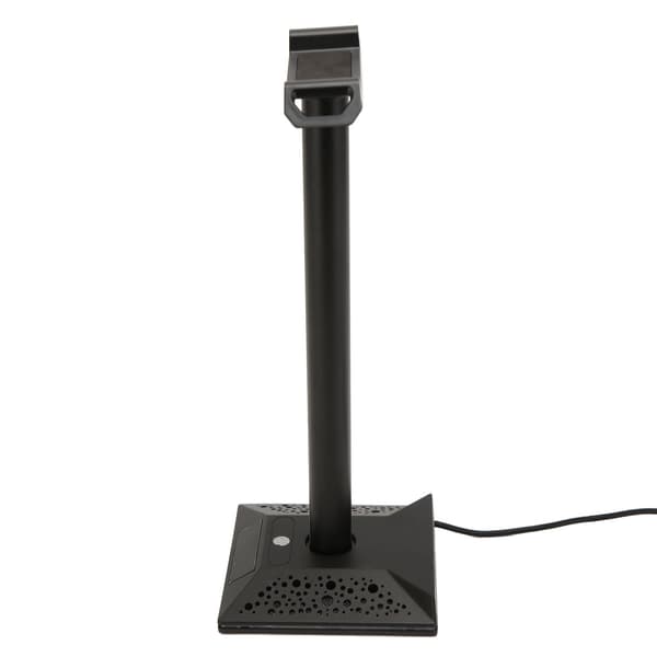 Hovedtelefonstativ Multifunktionelt Design i Ét Stykke USB-interface RGB Gaming Hovedtelefonstativ til Hjem og Kontor Sort