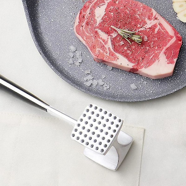 Heavy Duty Kødkøller Hammer med Komfortabel Greb Dobbeltsidet Malle til at Tendre Steaks og Oksekød