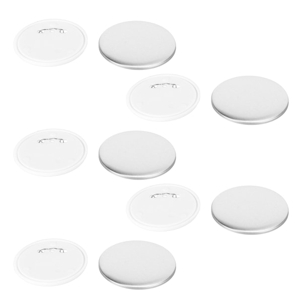 100 sett Blank Button Badge Parts Sett for Button Making Machine DIY Rund Form Rustproof Button Making Supplies 75mm/3.0in