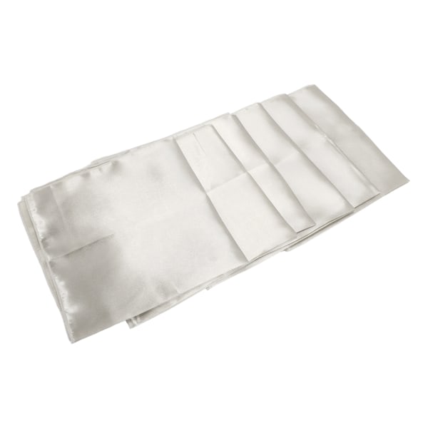 24st Quadrate Satin Servett 17x17tum Mjuk glänsande delikata bordsservetter för bröllop Festceremonier Vit