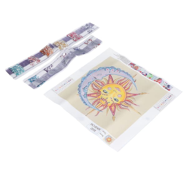 Diamantmaling DIY Håndbroderi Sol Måne Tonghui 5D Diamantmaling Dekorativt Maleri