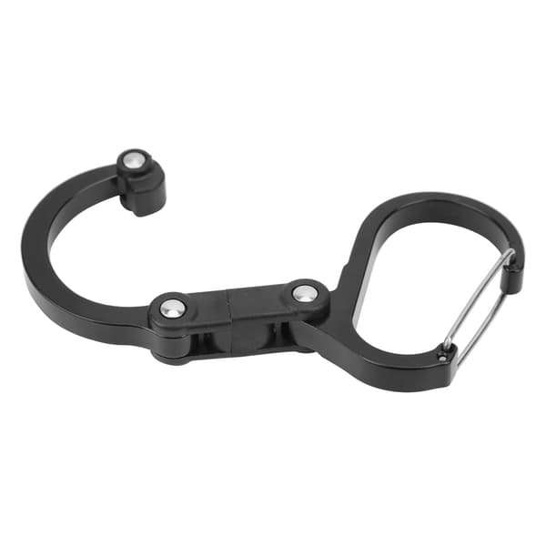 Utomhus Aluminiumlegering Karbinhake Clip och Krok Mini för Resor/Bagage/Små Väskor Svart