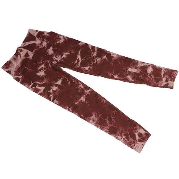 Kvinnor Hög Midja Sömlösa Träning Leggings Tie Dye Andas Rumplyft Gym Yoga Byxor Mörk Brun M
