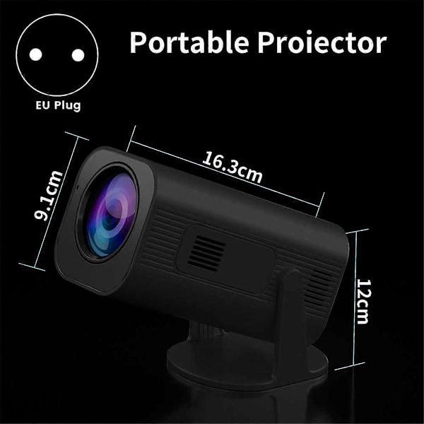 1080P Projeksjon Android HD Praktisk Multifunksjon Projektor EU Plugg