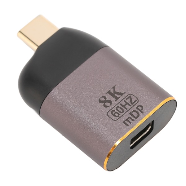 USB C - DisplayPort -sovitin 8K 60 Hz alumiiniseoksesta Plug and Play USB C - Mini DP -sovitin kannettavalle tietokoneelle