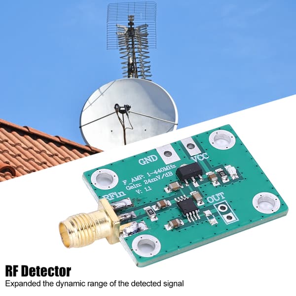 RF Logaritmisk Detektorkort AD8310 1‑440MHz Strømtester Måler Elektronisk Komponent