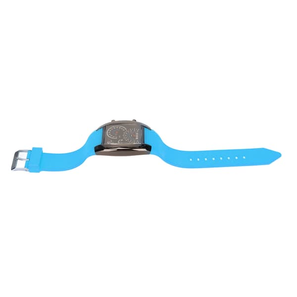 LED elektronisk klocka klassiska digitala klockor justerbar racing instrumentbräda armbandsur ljusblått bälte