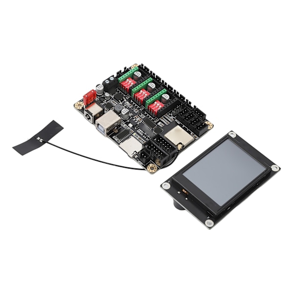 2,4 tommer touchskærm 32 bit lasergraverings hovedkort kontrolkort med køleplade 3D printer bundkort 12‑24VDC