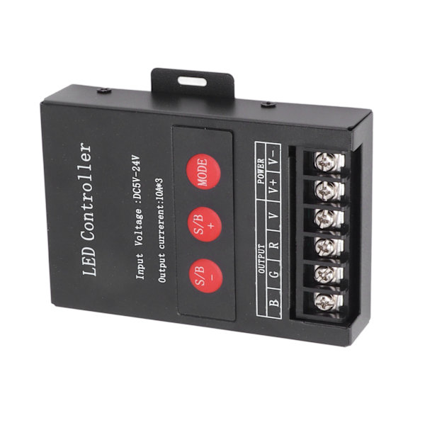 RGB LED-controller med høj effekt, trådløs jernkappe, 15 tilstande, farverig lyscontroller til KTV, hotel og hjem