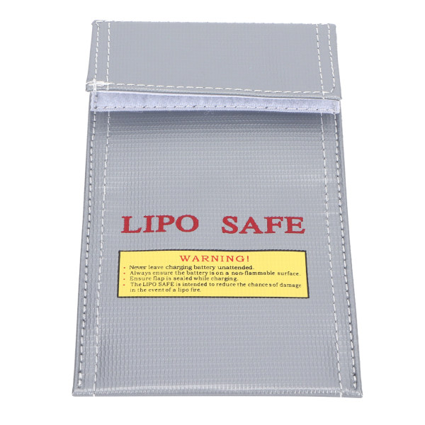 Lithium-ion batteri sikker taske Brandsikker eksplosionssikker opbevaringstaske beskytter 10x20cm