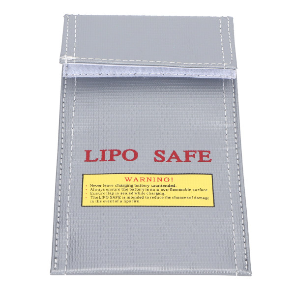 Lithium Ion Battery Safe Bag Brannsikker eksplosjonssikker oppbevaringspose beskytter 10x20cm