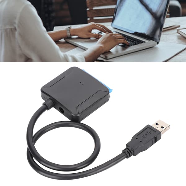 UASP SATA TILL USB 3.0-omvandlarkabel SSD-adapterutrustning 100‑240V US-kontakt