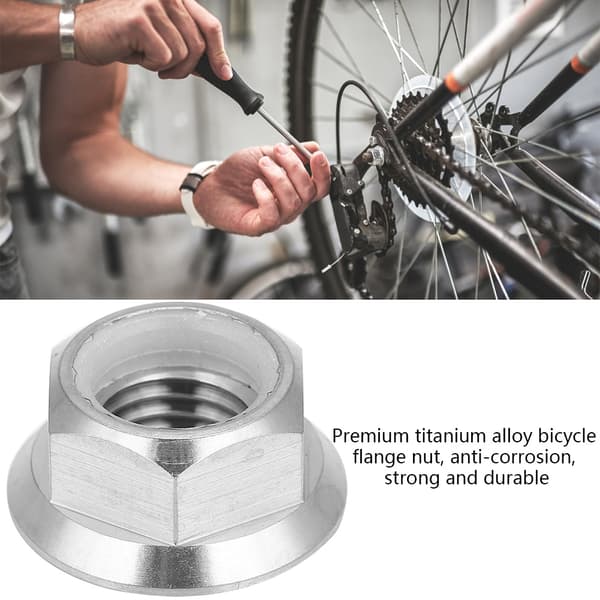 1 stk M5 M6 M8 M10 M14 Titanlegering Flenslåsmutter for Sykkel Motorsykkel (M10X1.25)