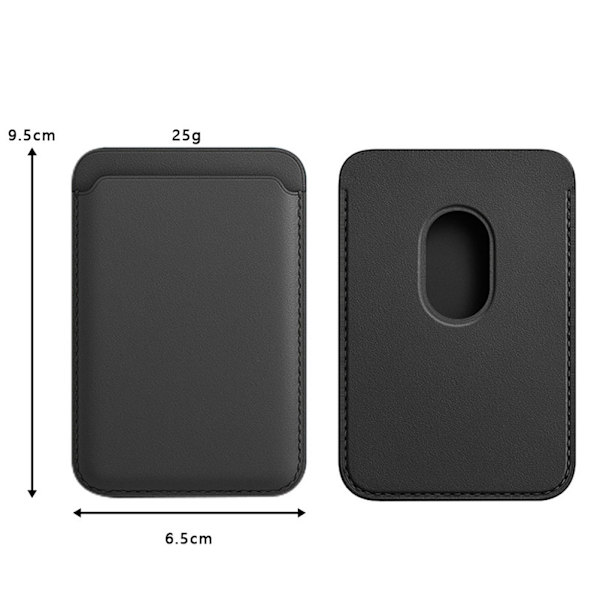 Magnetisk adsorptionskorthållare i PU-läder kompatibel för iPhone 12 mini 12 Pro Max