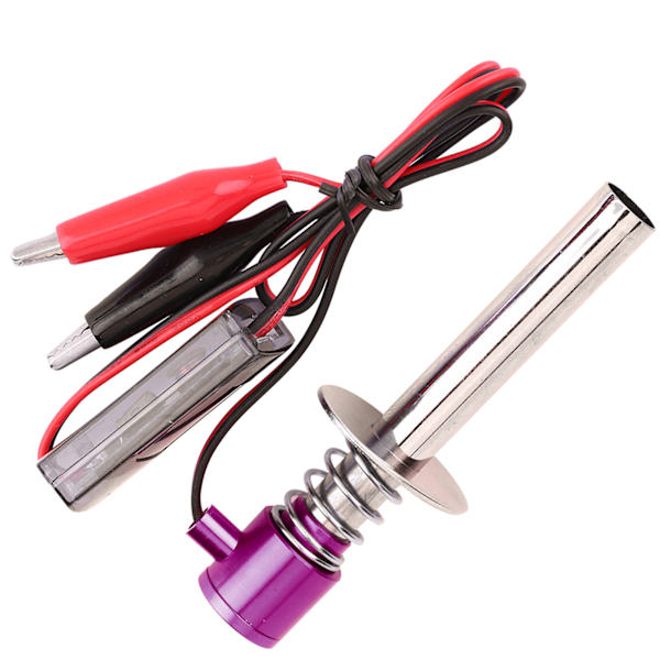 6V -24V elektroniskt glödstift Starttändare Passar för Nitro RC bilmotor (lila)