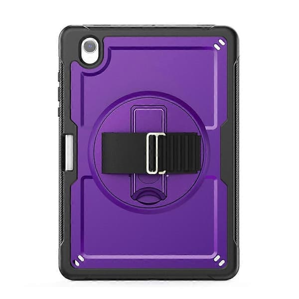 Compatible with Samsung Galaxy Tab S11 Case Hand Strap Stand PC + TPU Tablet Case with Shoulder Strap and Pen Holder Purple
