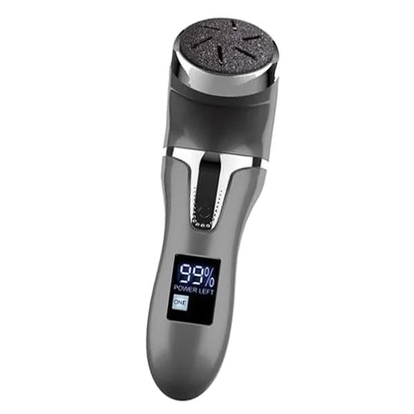 Electric Foot Callus Remover LCD-näyttö Dead Skin Remover Foot File pedikyyrityökalut kotikäyttöön, 3 mustaa hiomapäätä