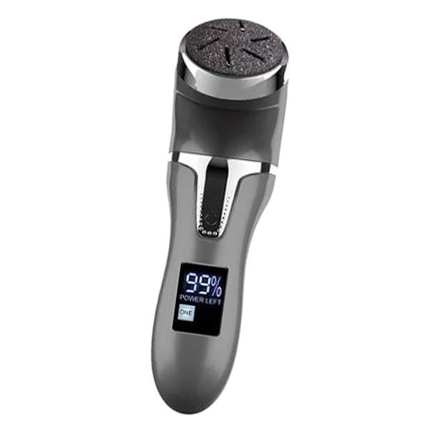 Elektrisk Foot Callus Remover LCD-skærm Død hudfjerner Fodfil Pedicureværktøj til hjemmebrug med 3 slibehoveder Sort