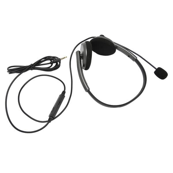Kundesenter Headset Multifunksjonell Stilig Støyreduserende HD-samtale Hørselvern Telefon Headset Space Gray Enkel 3,5 mm