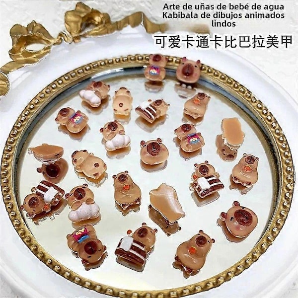 20 stk. Søde Akvatiske Delfin Neglekunst Resin Kawaii Cabochon Til Negledekorationer DIY Manicure Tilbehør 20 stk. WSP-003-20