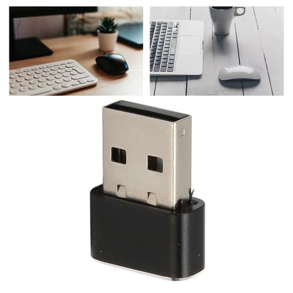 USB-musflyttare Liten Oupptäckbar med Separata På/Av-knappar Stöder 3 Spår Plug and Play Håller PC Bärbar Dator Vaken SvartSvart