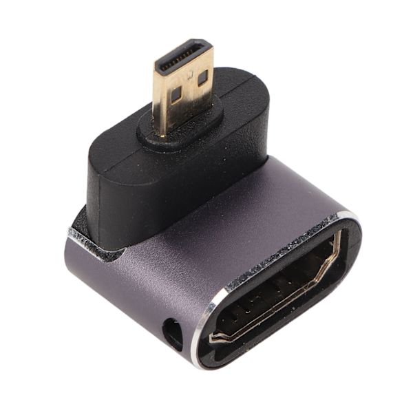 270 graders HD-hona till Micro HD-adapter med LED-ljusstöd 8K-upplösning 48 Gbps Plug and Play HD till Micro HD-omvandlare