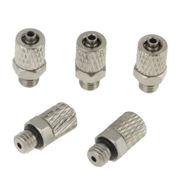 20 stk M5 4mm Mini Pneumatisk Push Air Fitting Rett Hannkontakt Luft Slange Hurtigkobling