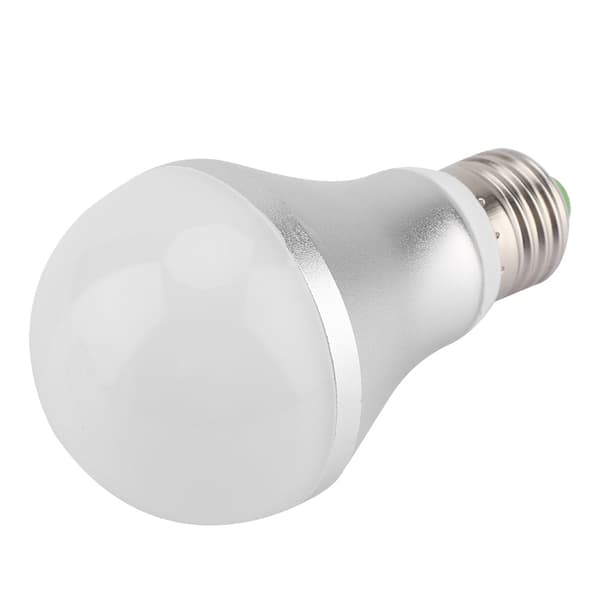E27 5W LED Automatisk Sensor LED Lyskontroll Pære Lampe 6500K AC85-265V