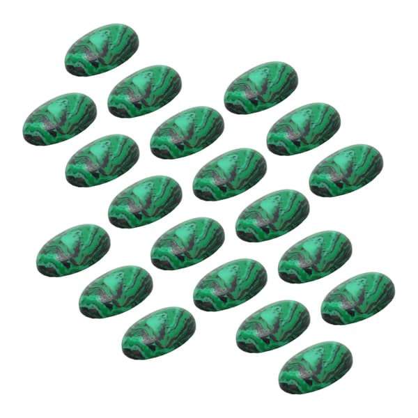 20 st äggformade malakit ädelsten cabochon smyckespärlor 18x13mm för jul födelsedagar årsdagar presenter