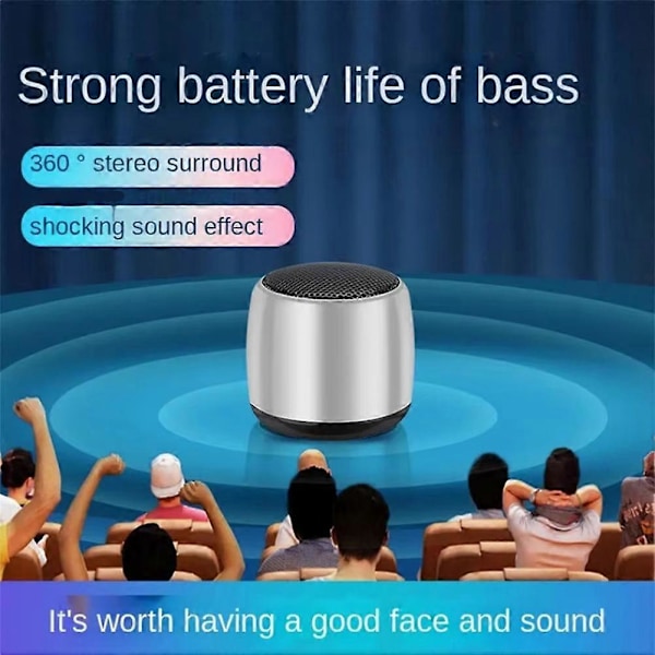 Bluetooth-högtalare, driven mini-subwoofer med 3D-surroundljud, B