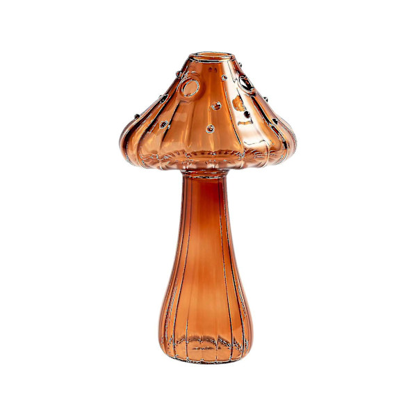 Svampformad transparent glasvas - Kreativ heminredning [10 % rabatt] brun