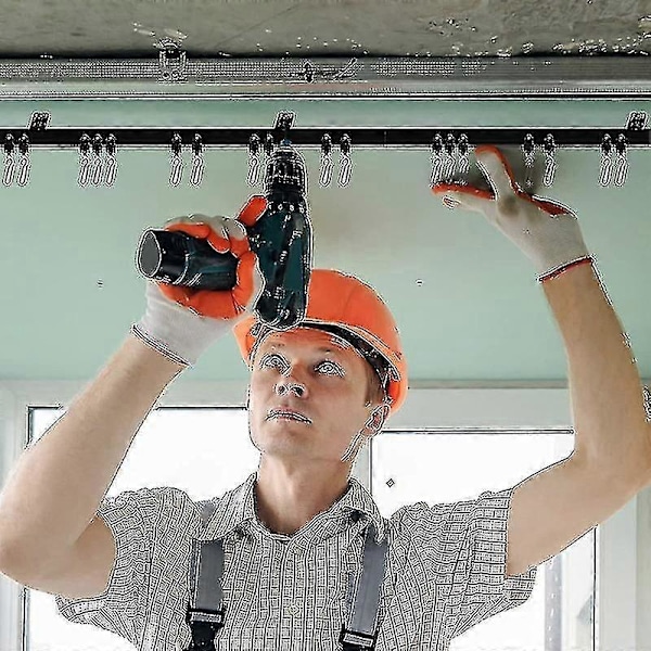 5 Meter Svart Böjbar Takskena Böjd Gardinskena Flexibel Takgardin 5 M