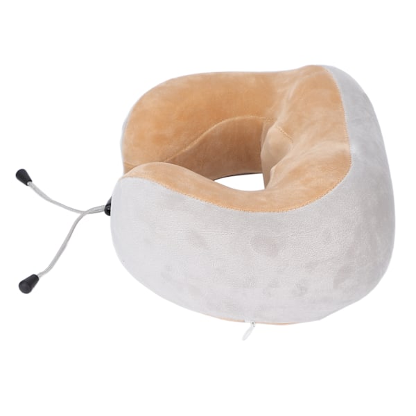 Genopladelig U-formet massagepude elektrisk nakke cervical massager memory foam bil nakkebeskytter grå