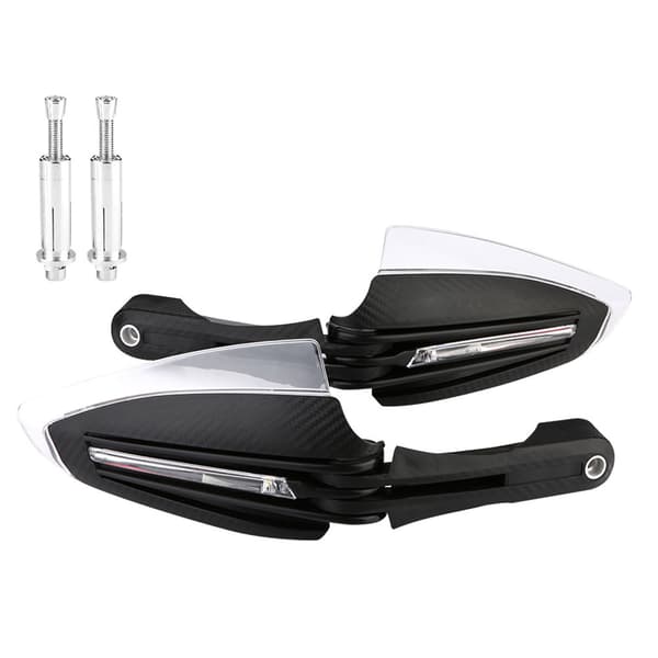 2st 7/8\" Universal Motorcykel Handskydd LED Blinkers DRL Indikator Skydd