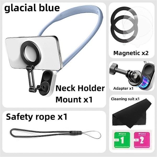 Magnetisk nackhållare fäste halsband för blå