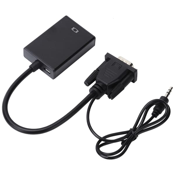 VGA til HD Multimedia Interface Adapterkabel med lydkabel 1080P VGA-konverter