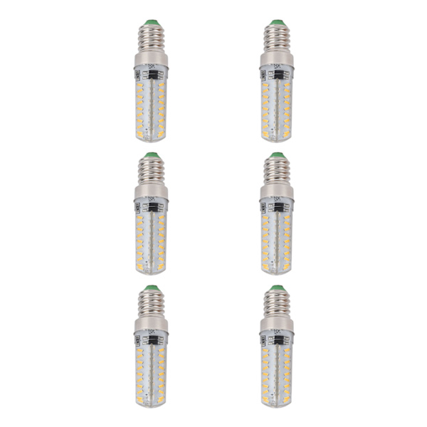 6 kpl 72 LED -lamppu Pieni E14 -lamppu 5W 220V Silikoni Kattolamppu Pöytälamppu Lamppu Makuuhuoneeseen Lämmin Valo