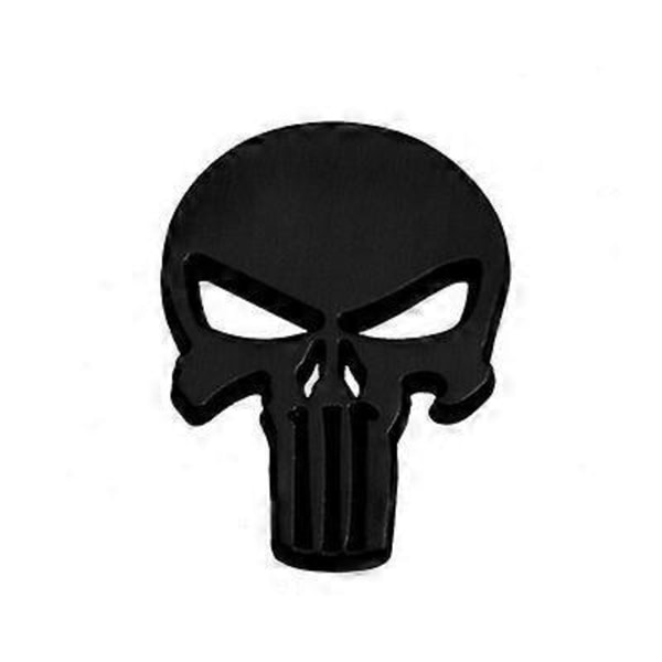 Musta 2 kappaleen Punisher 3D -metallitarra, Punisher-kallomoottoripyörän ajoneuvotarra, Punisher-kallon autotarra, moottoripyörät, ajoneuvojen koristelu