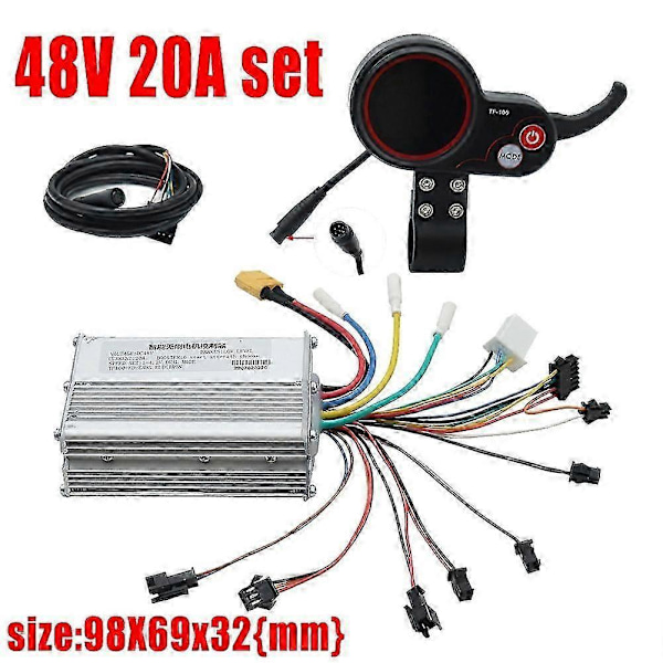 48V 20A Elektrisk Scooter Controller Dashboard Kit med TF-100 Display Scooter kompatibel med Elektrisk Scooter