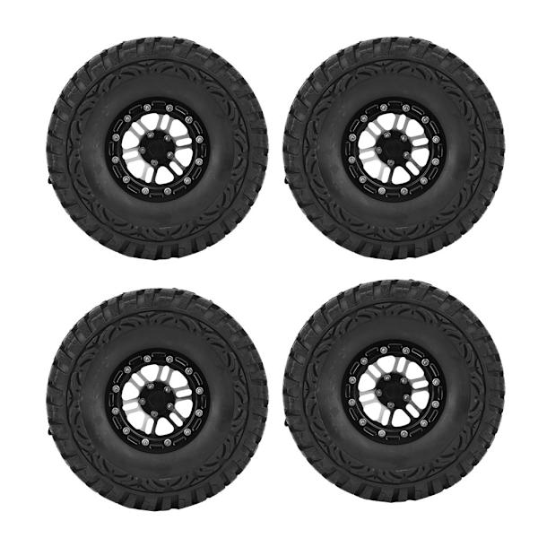 4 st/set 1:10 Crawler-däck Gummidäck Metallnav RC-tillbehör Fjärrkontroll Bildel