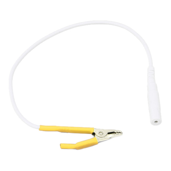 Alligator Clip Klemme Testledning Kabel Elektrode Tilbehør til Elektronisk Akupunktur Gul