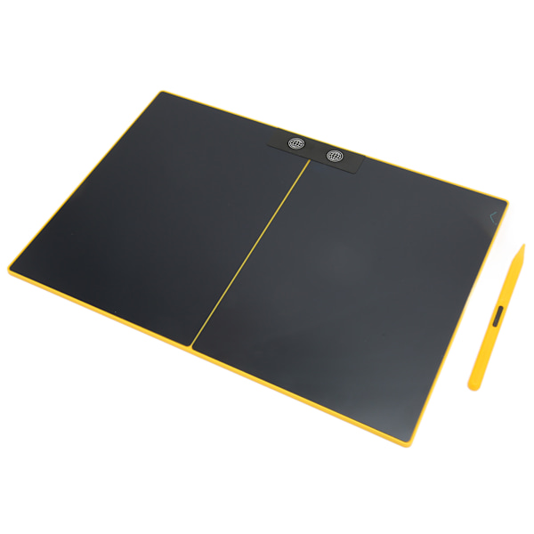 15 tommers LCD-skrivebrett Klarskriving Fin håndskrift Elektronisk doodle-tavle med magnetisk penn for småbarn Gul