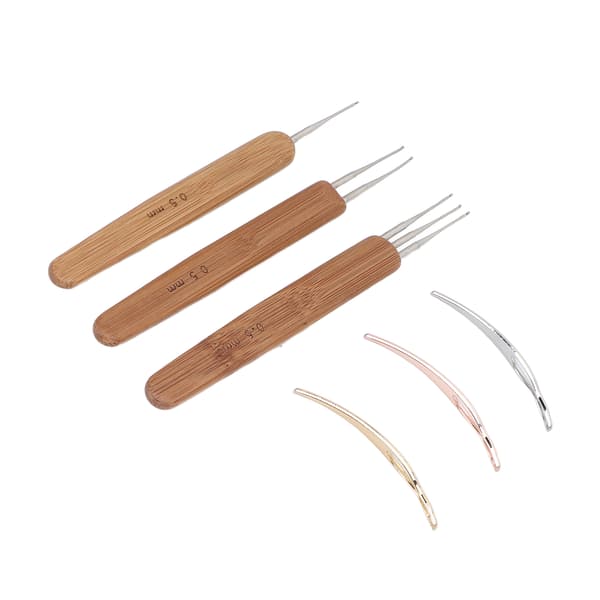Dreadlock Virknål Set Professionell Portabel Hårvävning Flätning Dreadlocks Virknål (0,5 mm Virknål S Dreadlocks Nål)